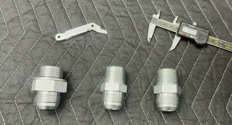 Måling af gevind med skydelære til koblinger og fittings