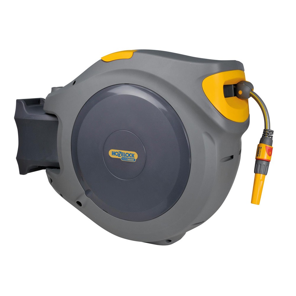 Hozelock FlowMax slangeopruller 30 meter monteret på væg