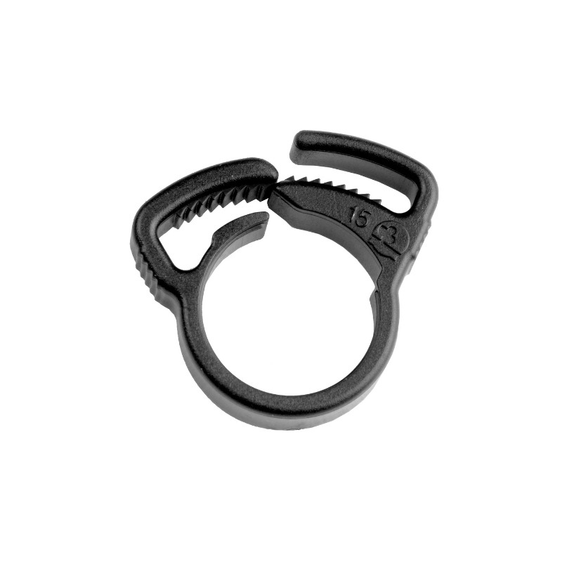 Slangeklemme til 13 mm forsyningsrør – Nem installation og sikker fastgørelse til vandingssystemer.