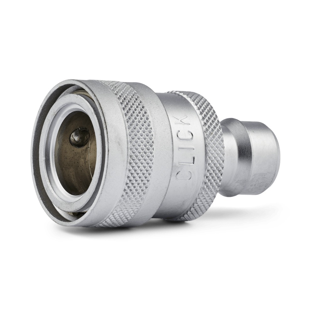 NITO click 1/2'' kobling med 1/2'' NITO koblingsnippel – robust og holdbar vandkobling i messing