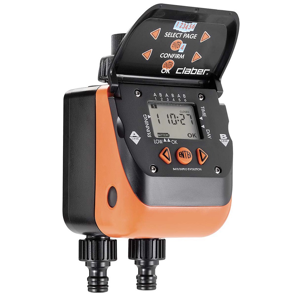 Claber Aquadue Duplo Evolution – dobbelt vandingscomputer i original emballage