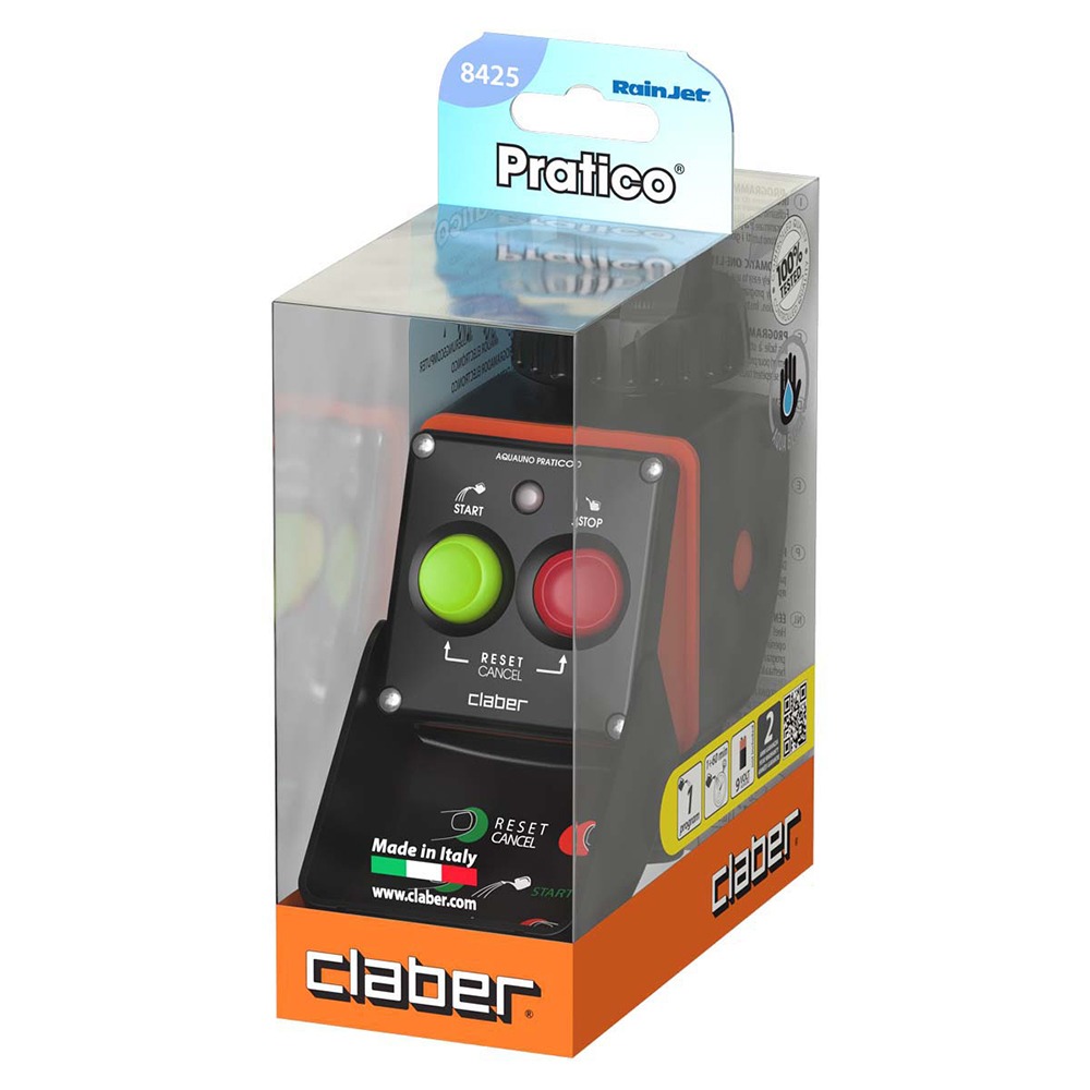 Claber Aquauno Pratico i original emballage – vandingsur med to knapper