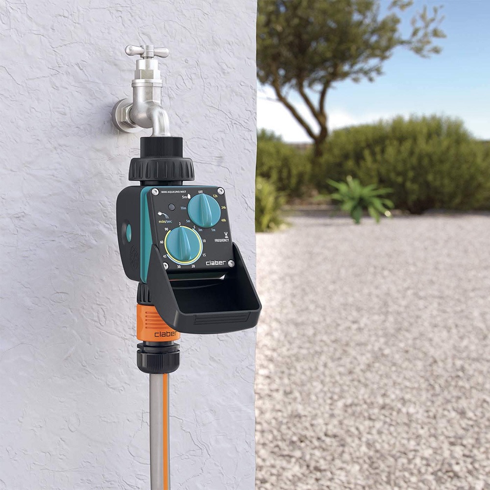 Aquauno Mist monteret på hane – klar til drypvanding eller tågesystem