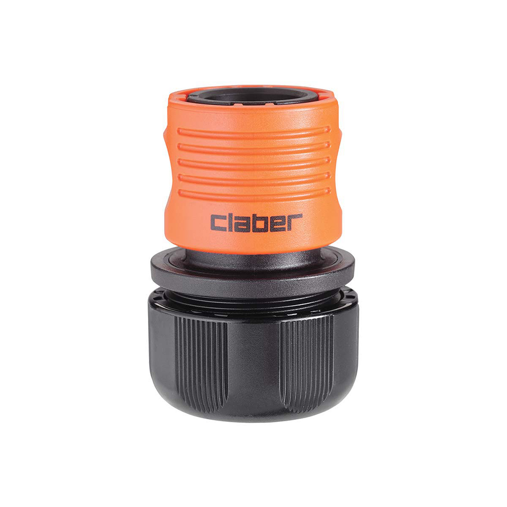 3/4" Slangekobling med Quick-Click, sikrer perfekt vandtæt tilslutning og ergonomisk håndtering, testet op til 1,5 millioner klik.