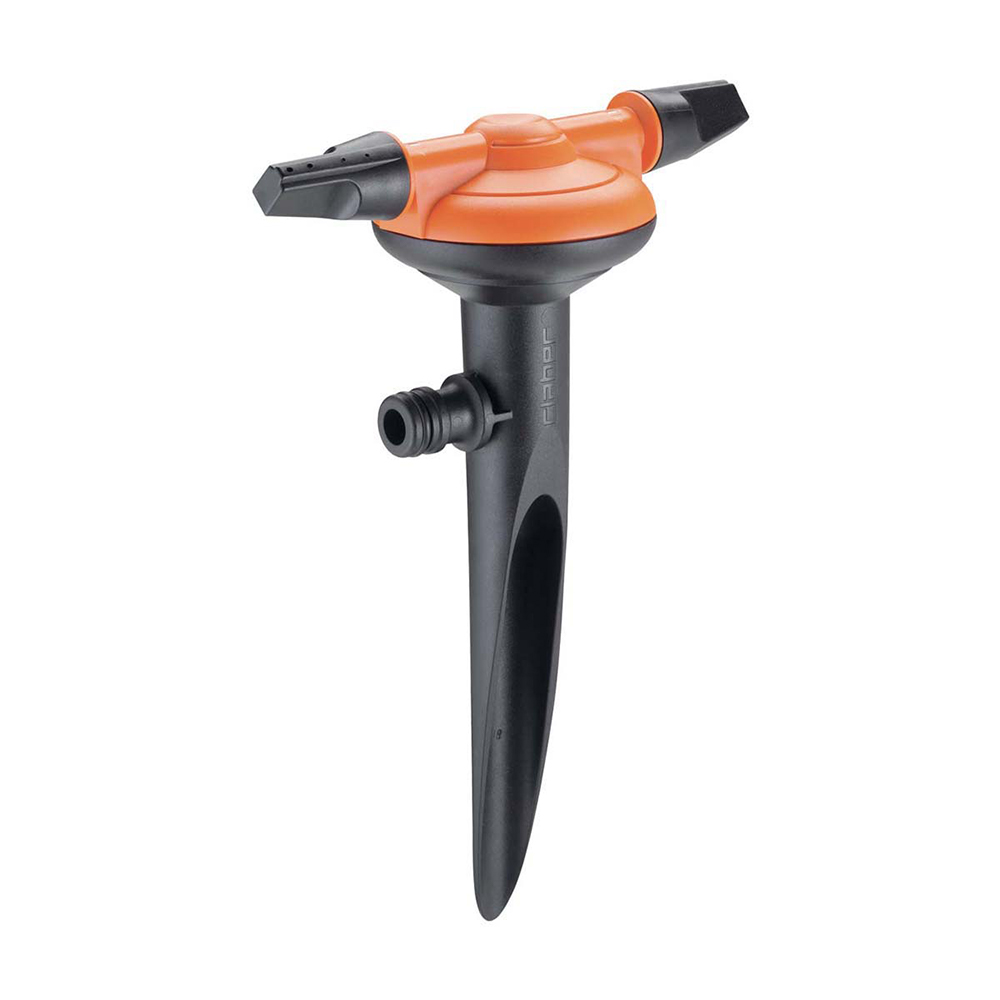 Roterende 2-arms sprinkler med justerbare dyser - moderne design og let spray