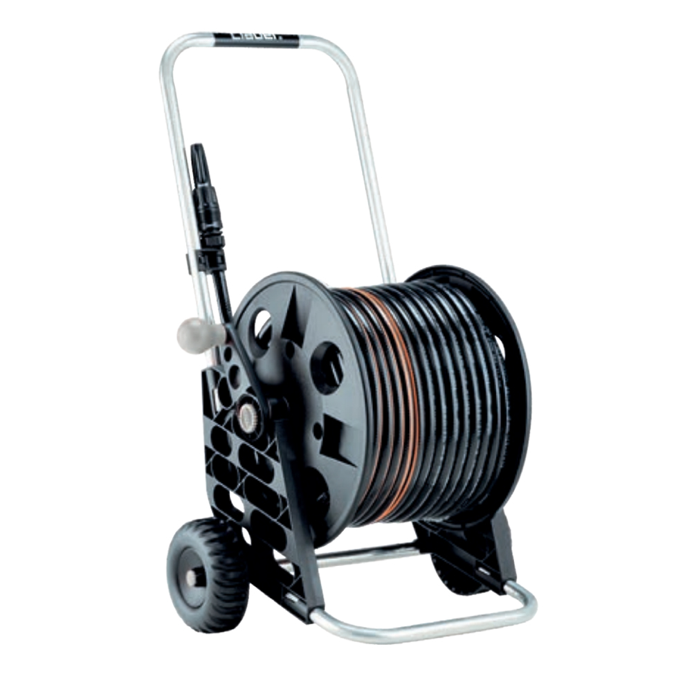 Slangevogn, Genius Compact 30, 30m Top-Sort slange, ergonomisk design.