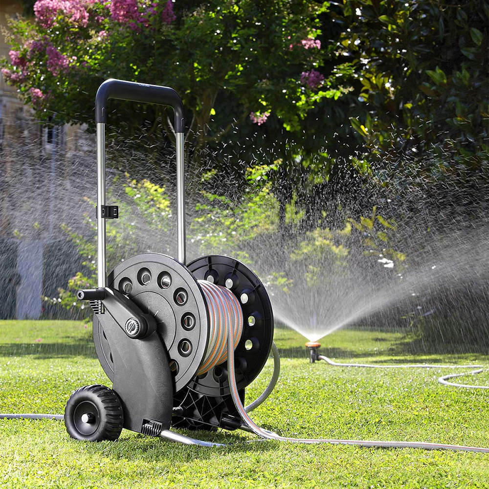 Slangevogn, Ecosei, glat tromlerulle, delvist lukkede hjul, kapacitet 60m (1/2”) eller 50m (5/8”).