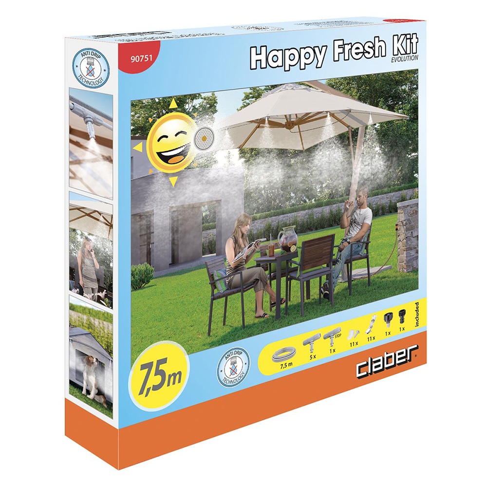 Mistsystem med 6 dyser og 7,5 meter slange fra Claber