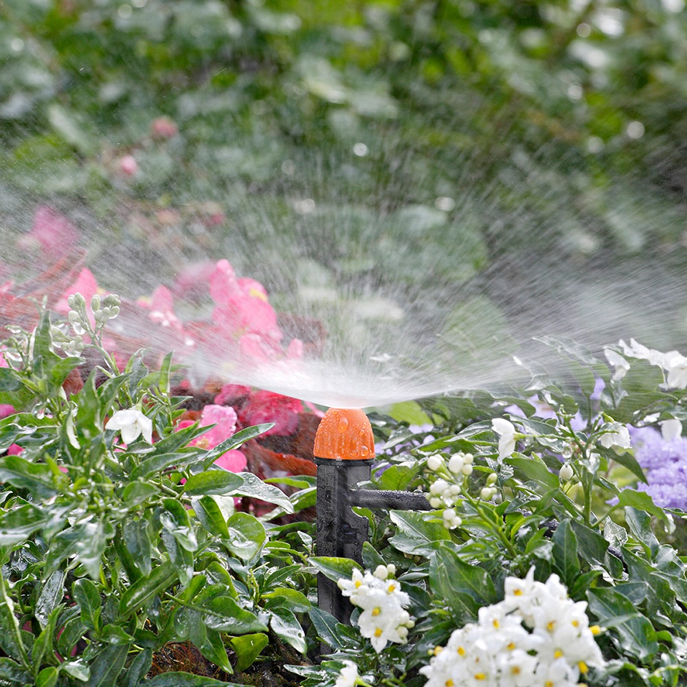 Justerbar forstøver (0-40 liter) med pigget tilslutning for sikker placering i jorden