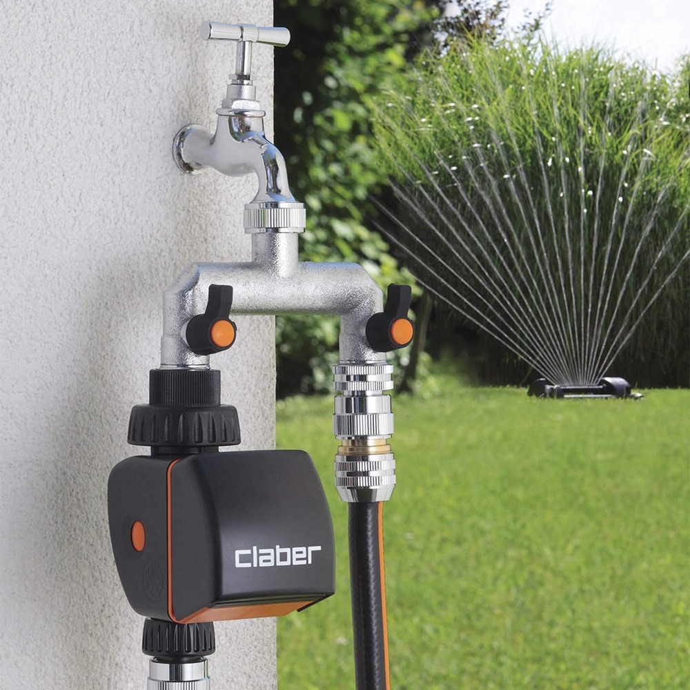 Claber 9601 adapter monteret på udendørs vandhane