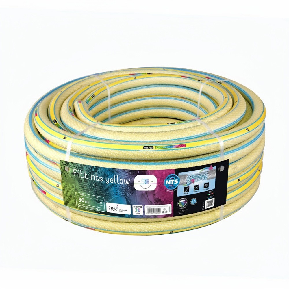 FITT NTS Yellow vandslange 50 m (1") – professionel og drikkevandsgodkendt