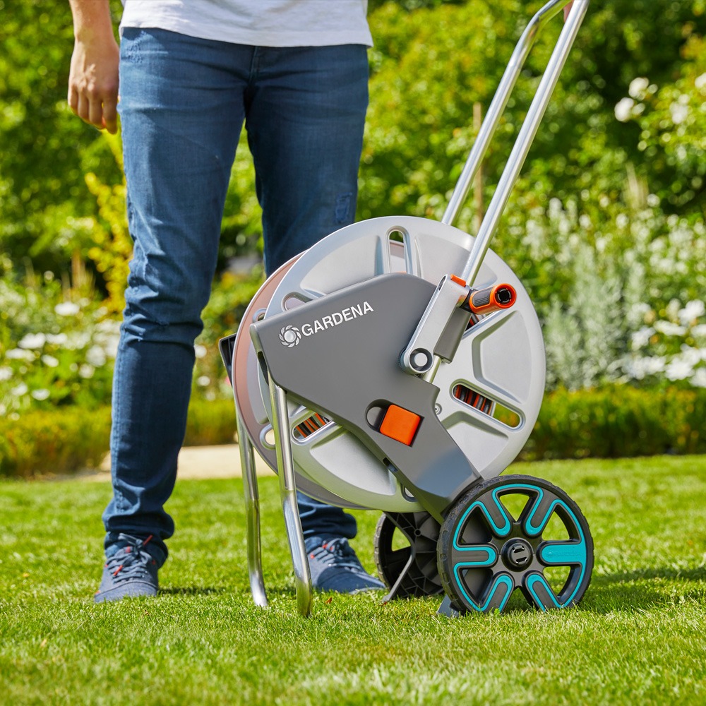 Stabilt hjul på Gardena slangevogn