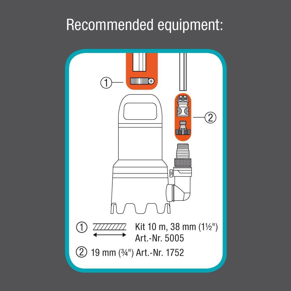 Pumpe til havedam, brønd eller oversvømmet kælder fra Gardena