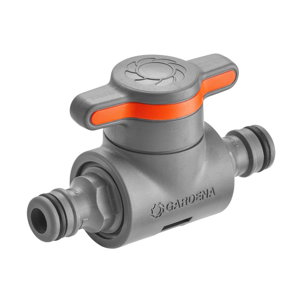 GARDENA mellemled med reguleringsventil set fra siden