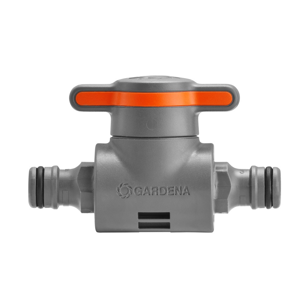 Nærbillede af reguleringsventil på GARDENA mellemled
