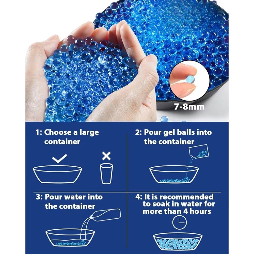 Blå AK 47 Mini Gelblaster med ergonomisk design og højkapacitetsmagasin.