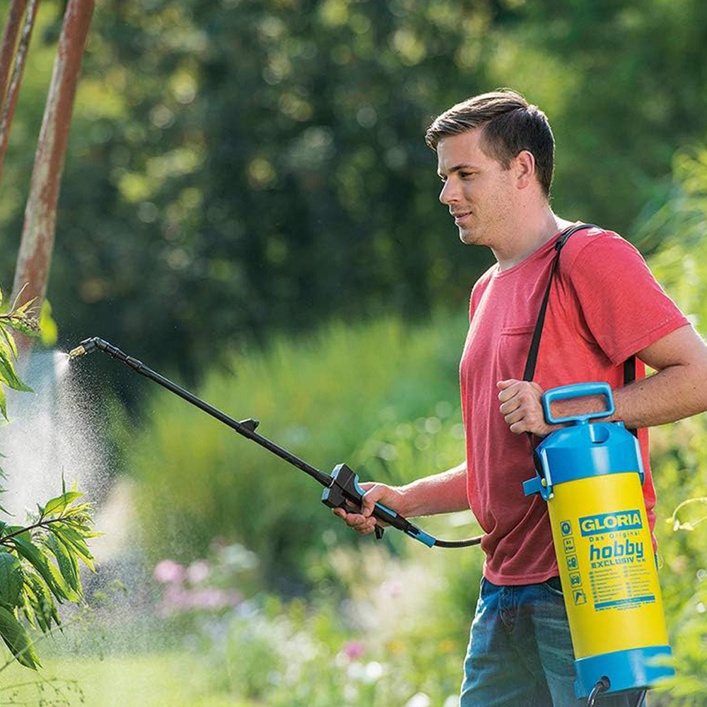 Tryksprøjte fra Gloria med pointermanometer og fodring