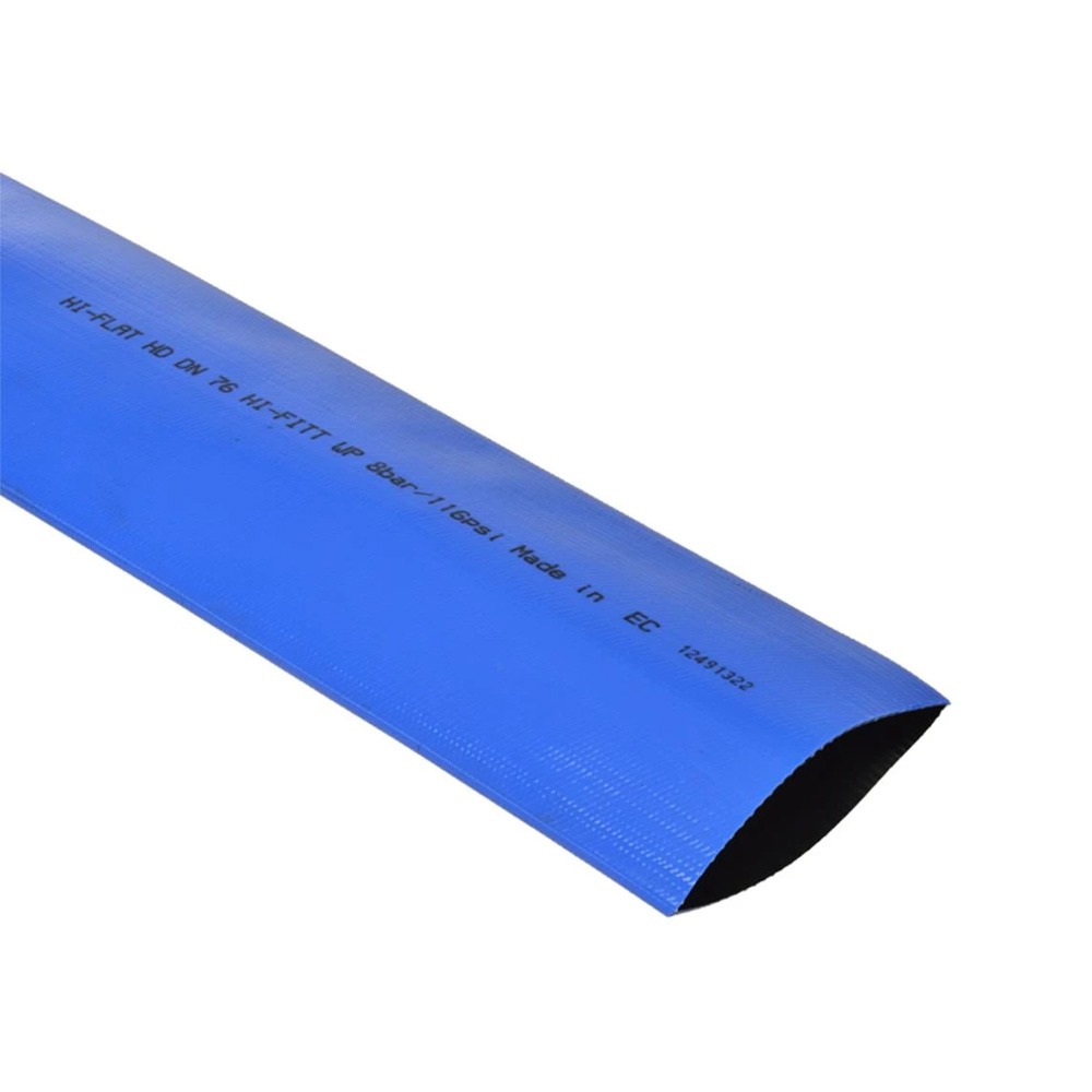 SK-Flat HD PVC lænseslange i blå, 50 meter rulle